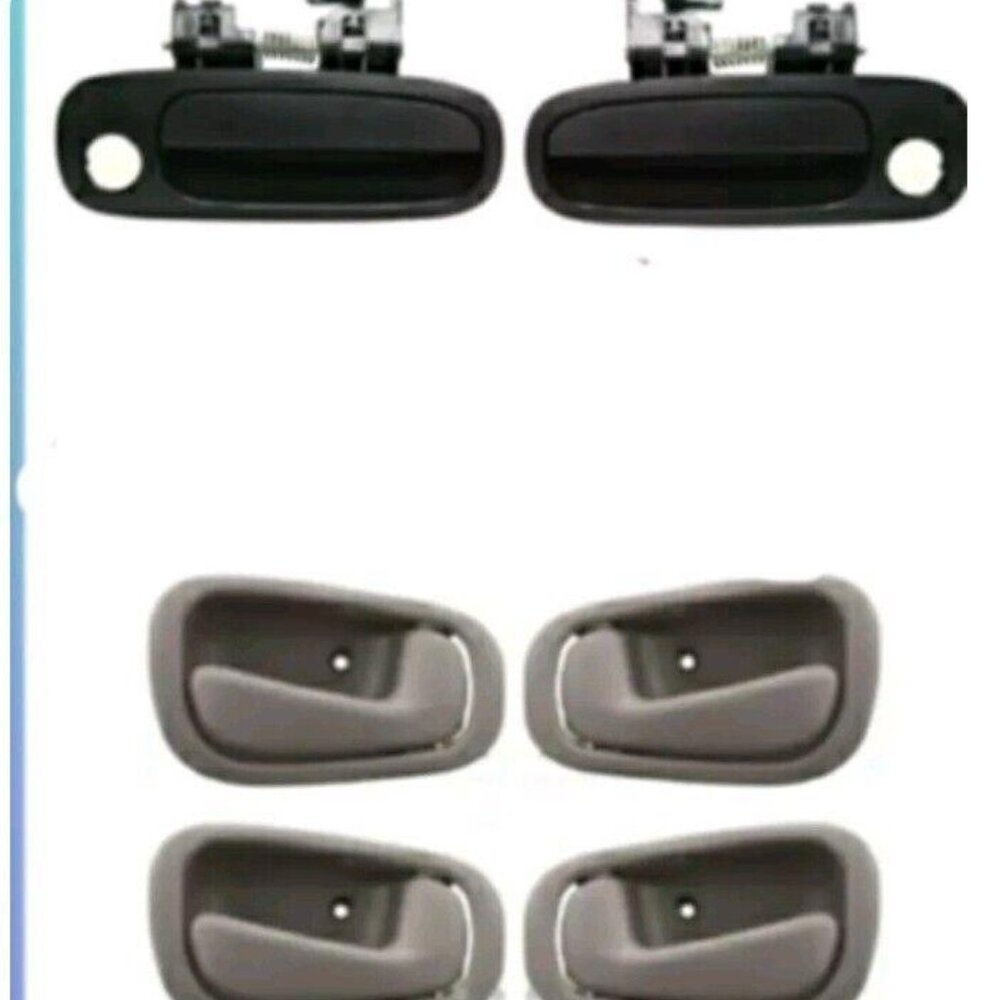 Set of 6 Replacement Interior / Exterior Front Door Handle 98-02 Chevrolet Prizm